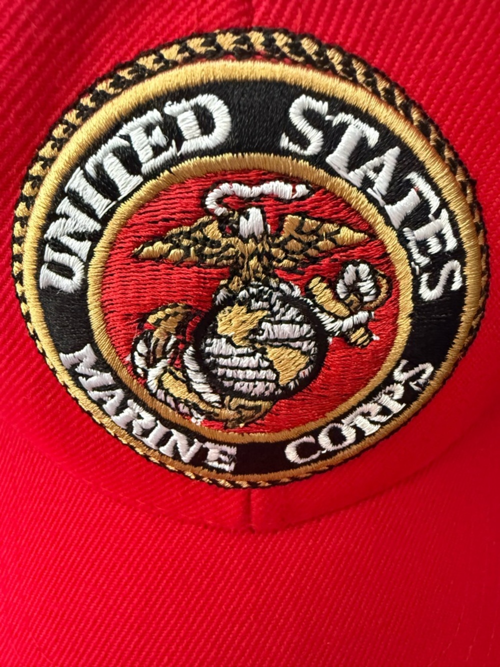 United States Marine Corps Red Embroidered Baseball Cap - Picture 2 of 8